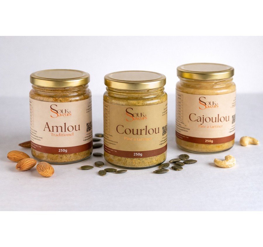 Pack Découverte – 3 Gourmets : Amlou, Courlou & Cajoulou