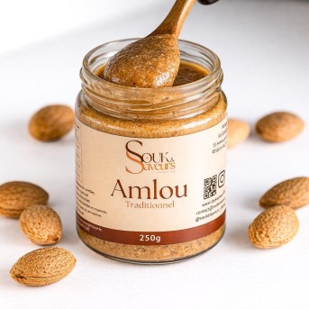 Amlou Traditionnel | Amandes Torréfiées, Huile d’Argan & Miel d’Oranger