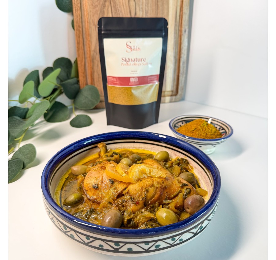 Mélange d’Épices Poulet aux Olives & Safran | Recette Marocaine Signature